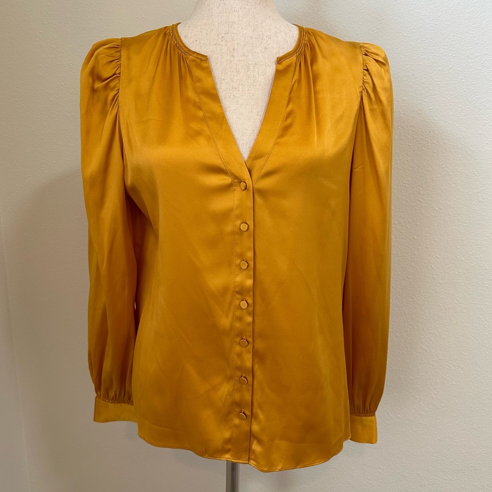 White House Black Market Silk Blouse.